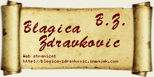 Blagica Zdravković vizit kartica